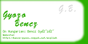 gyozo bencz business card